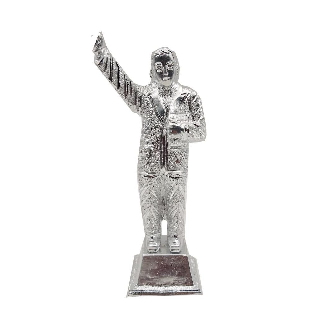White Metal Ambedkar Standing Show Piece L4" x W2.75" x H9.75"